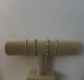 The Sea Glass Set – Blue, Gold & White Seed Bead Bracelets